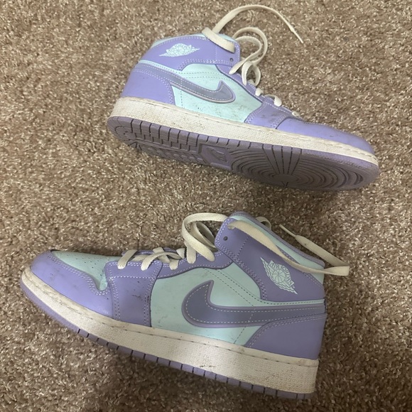 Jordan 1 Mid Purple Aqua - Picture 10 of 10